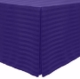 Purple, Poly Stripe Fitted Tablecloths