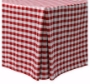 Red/White Poly, Poly Check Fitted Tablecloth