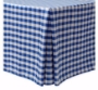 Royal/White Poly, Poly Check Fitted Tablecloth