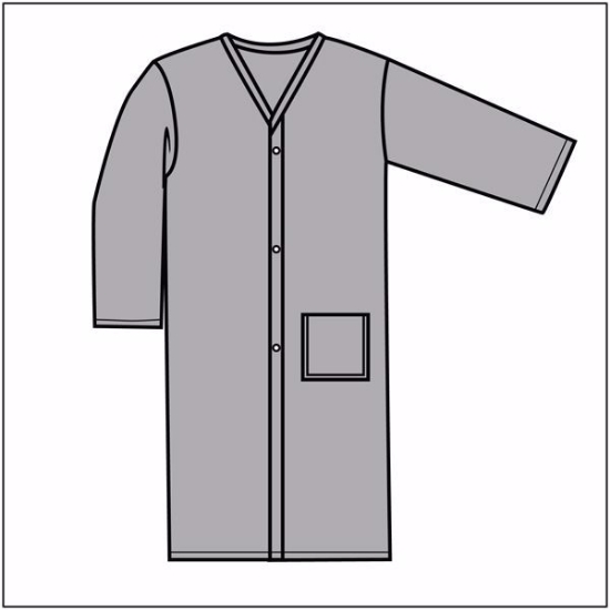 Grey Economy Robes -  1 Hip Pocket, And Self Belt