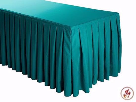 Bulk Basic Poly Table Skirts - Box Pleated