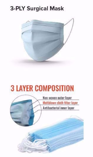 3-Ply Disposable Surgical Masks