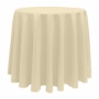 Basic Poly Round Tablecloth - Tan