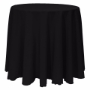 Basic Poly Round Tablecloth - Black