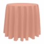 Basic Poly Round Tablecloth - Coral