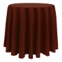 Basic Poly Round Tablecloth - Terracotta