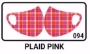 Face Mask-Plaid Pink
