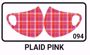 Face Mask-Plaid Pink