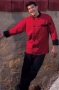 Red, Wholesale Newport Chef Coat, 65/35 poly cot.,