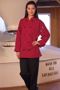 Red, Moroccan Chef Coat, 65/35 poly cot.,