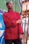 Red, Wholesale Rio Chef Coat, 65/35 poly cot.,