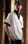 White/Black, Pullover Utility Shirt, 65/35 poly cot.,