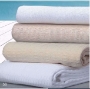 Blankets Herringbone- White & Beige
