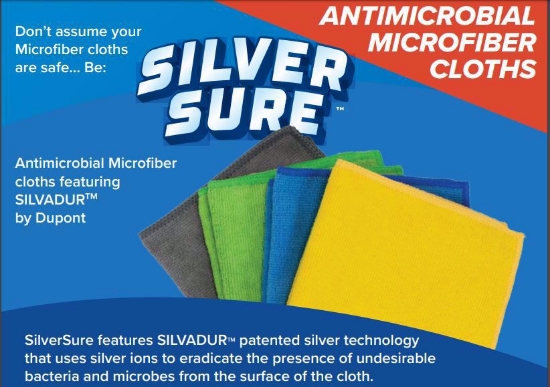 Silversure Antimicrobial Microfiber Cloths 