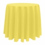 Basic Poly Round Tablecloth - Lemon