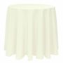 Basic Poly Round Tablecloth - Ivory