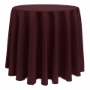 Basic Poly Round Tablecloth - Burgundy