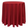 Basic Poly Round Tablecloth - Cherry Red