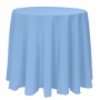 Basic Poly Round Tablecloth - Ice Blue