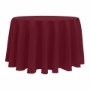 Basic Poly Round Tablecloth - Ruby