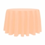 Basic Poly Round Tablecloth -  Peach