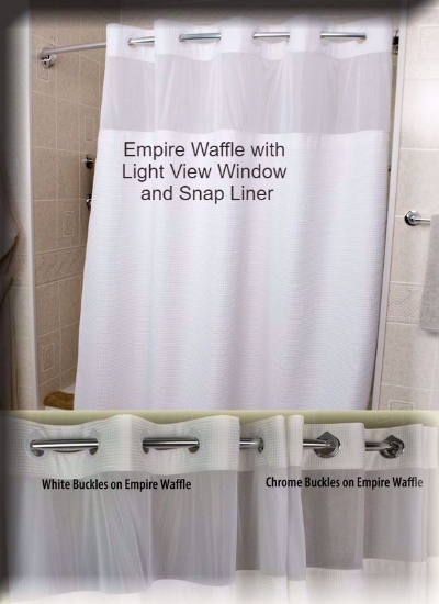 Empire Waffle Shower Curtains
