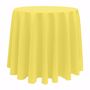 Basic Poly Round Tablecloth - Lemon