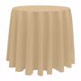 Basic Poly Round Tablecloth -  Camel