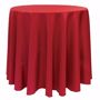 Basic Poly Round Tablecloth - Hoilday Red