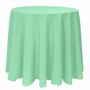 Basic Poly Round Tablecloth - Mint