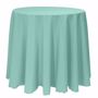 Basic Poly Round Tablecloth -Seamist