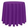 Basic Poly Round Tablecloth - Plum