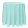 Basic Poly Round Tablecloth - Aqua
