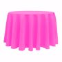 Basic Poly Round Tablecloth - Neon Pink