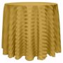 Poly Stripe Round Tablecloth - Gold