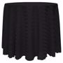 Poly Stripe Round Tablecloth - Black