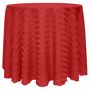 Poly Stripe Round Tablecloth - Red