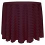 Poly Stripe Round Tablecloth - Burgundy