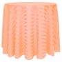 Poly Stripe Round Tablecloth - Peach