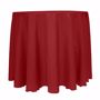Cherry Red - Majestic Reversible Dupioni-Satin Round Tablecloth 