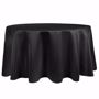 Black, Duchess Matte Satin Round Tablecloth