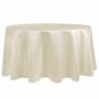 Ivory, Duchess Matte Satin Round Tablecloth