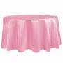 Peppermint Pink, Duchess Matte Satin Round Tablecloth