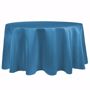 Turquoise, Duchess Matte Satin Round Tablecloth