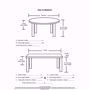 Bombay Pintuck Taffeta Round Tablecloth - Measurement