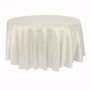 Ivory, Fandango Herringbone Weave Round Tablecloth
