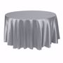 Silver, Fandango Herringbone Weave Round Tablecloth