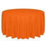 Orange, Havana Faux Burlap Round Tablecloth