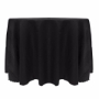 Black, Kenya Damask Round Tablecloth