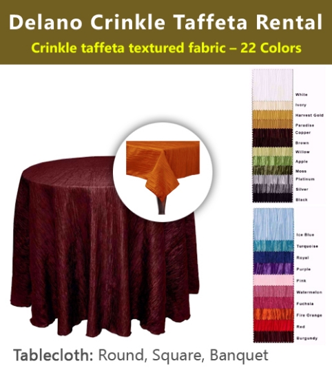 Delano Crinkle Taffeta Tablecloth